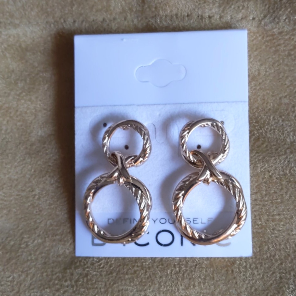 B-ICONIC Goltone Pierced Earrings